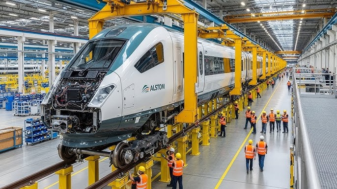 Visite d'Alstom La Rochelle — Production des TGV et Tramways